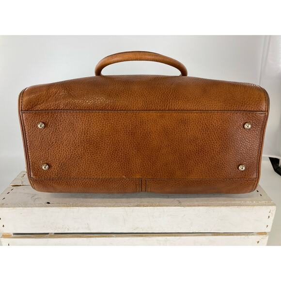 BRAHMIN, LARGE BROWN PEBBLED LEATHER HANDBAG - Picture 7 of 16